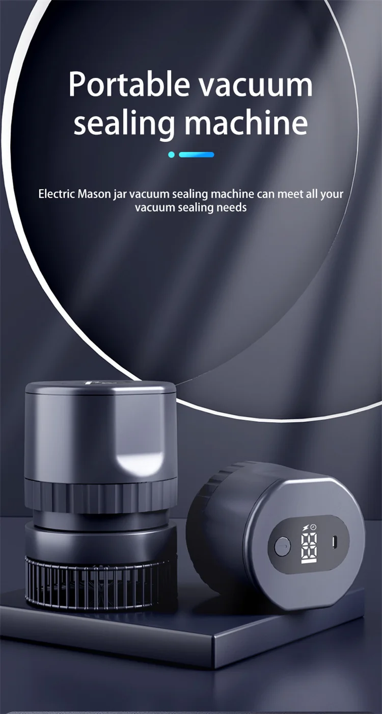 Portable Mason Glass Jar Vacuum Sealer Kit,Silicone Food Saver For