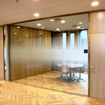 Modern Design High Quality Clear Glass Office Partition Modular Office Divider Wall System for Living Room School Application