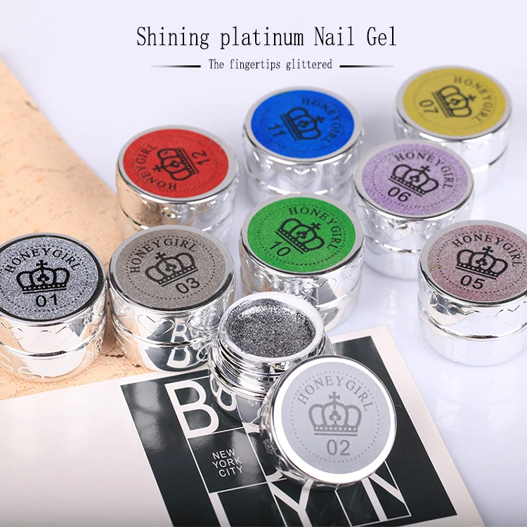 Factory Price Platinum glue Private label nail polish Painting Gel Paint Nail Art paint glitter gel details