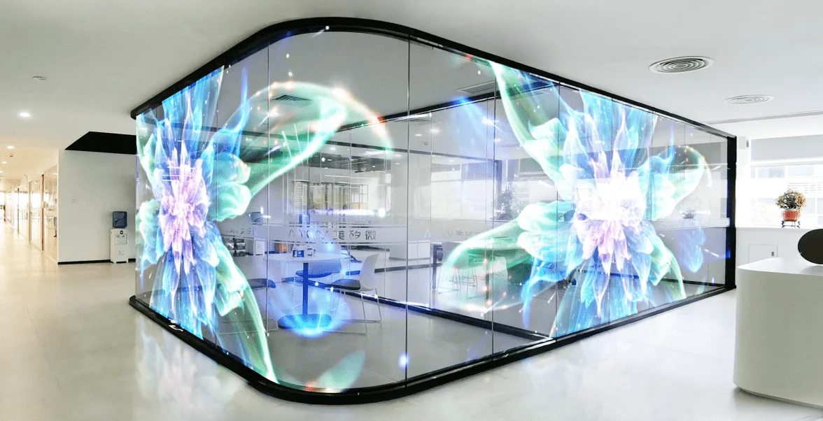 Store Window Advertising Led Display Transparent Led Screen Pantalla Led Transparent  Glass Led Screens
