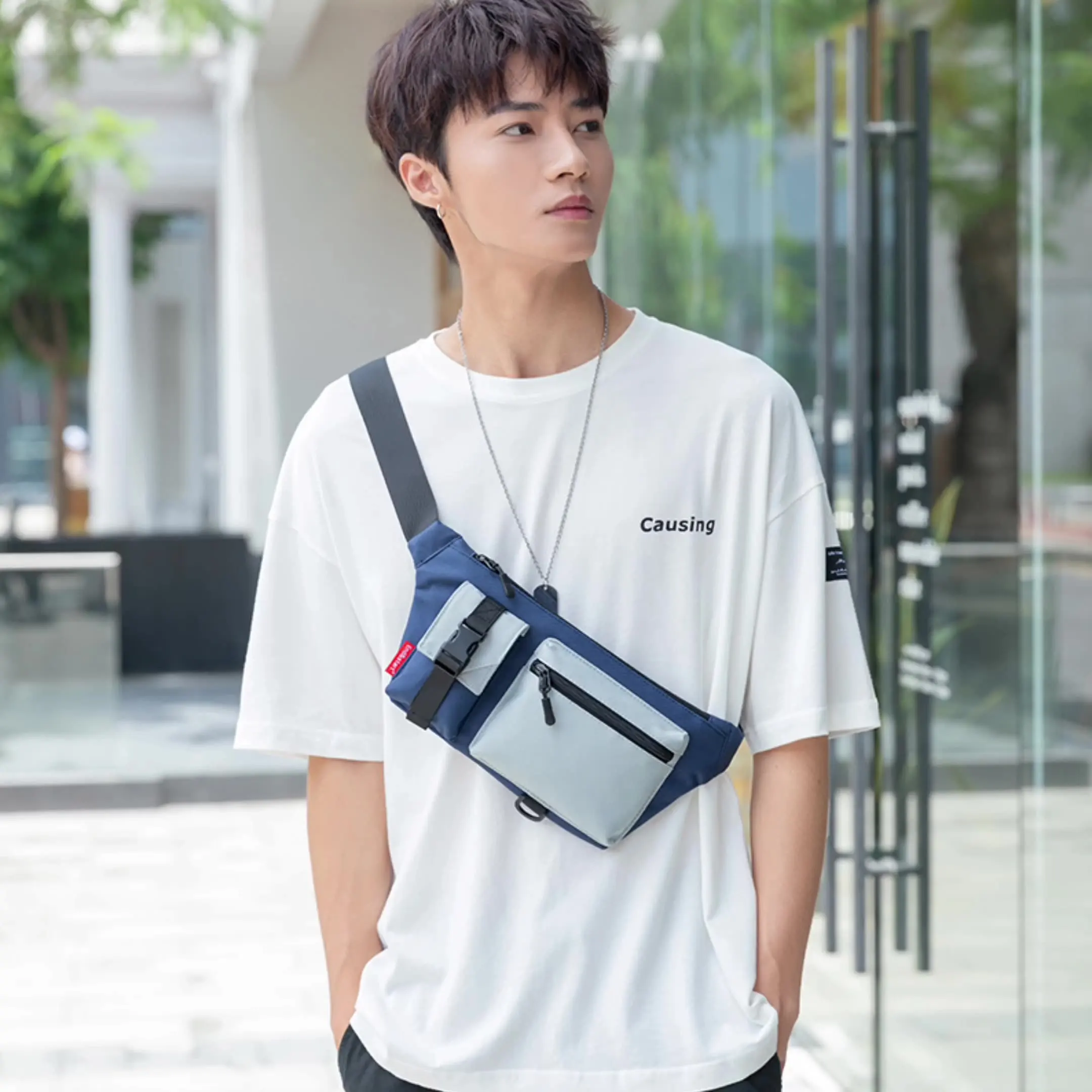 Buy Wholesale China New Design Latest Sling Bags/fanny Packs For Men ,chest  Bag With Usb Port & Sling Bag at USD 9