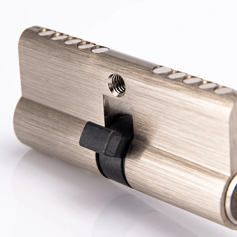 Competitive Price Smart Double Open Door Cylinder Lock with Computer Keys 70mm Size 60mm Backset Satin Finish Cam Lock Type