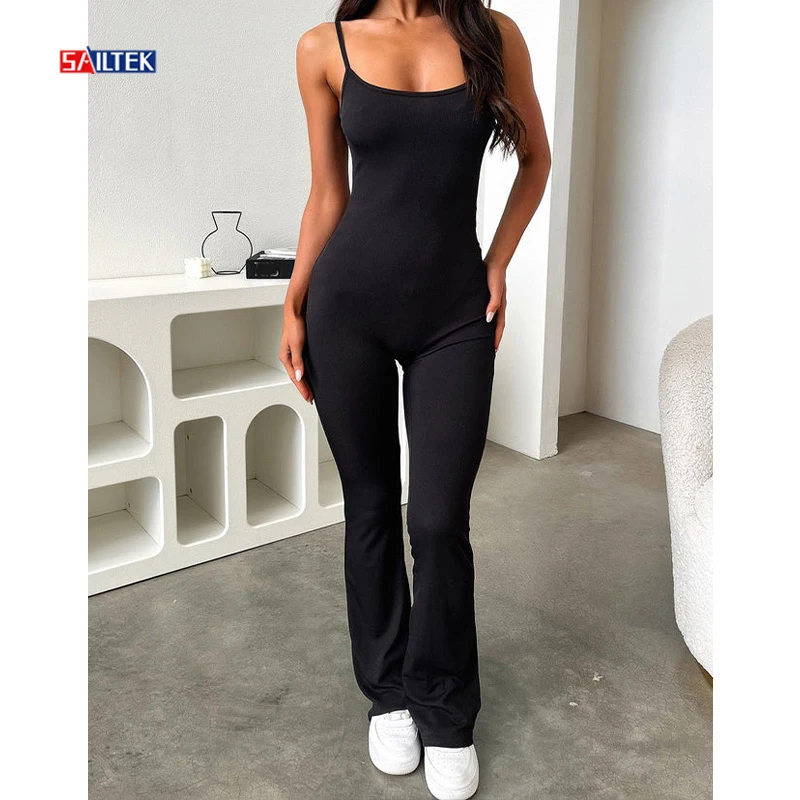Wholesale Fashion Workout Bodycon Jumpsuits Custom Sexy One Piece