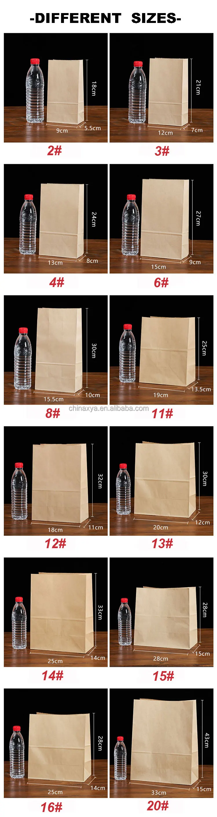 Custom kraft paper bag LOGO Printing bread bag,degradable food grade packaging bags supplier