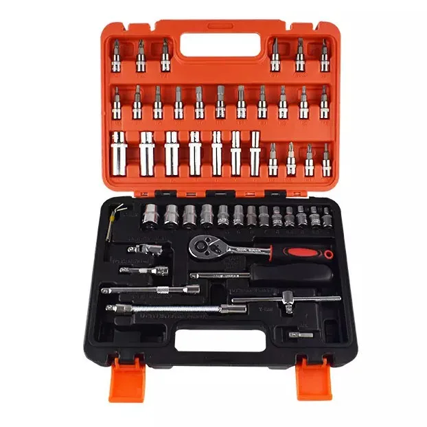 Wholesale Set of 53pcs professional hand mechanic socket wrench