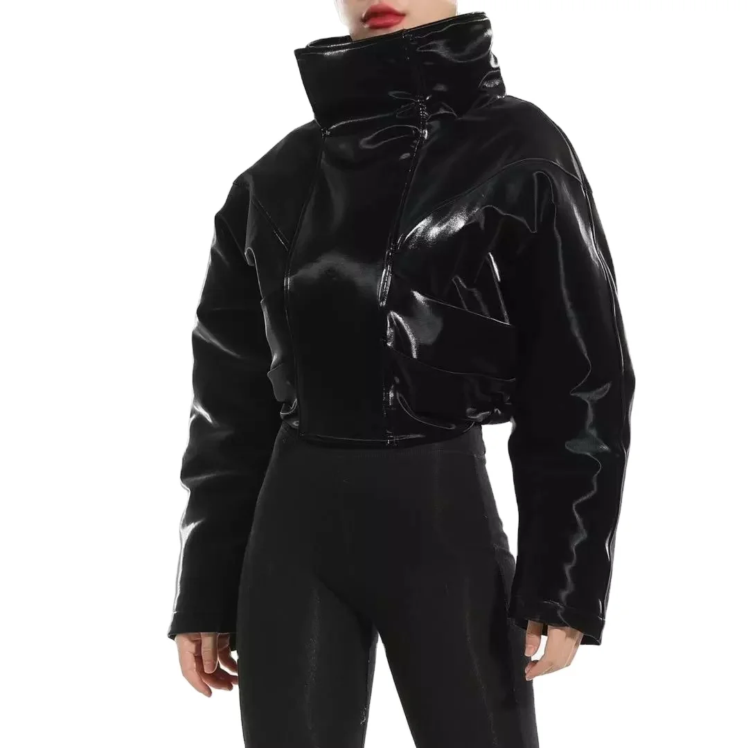 cropped black windbreaker