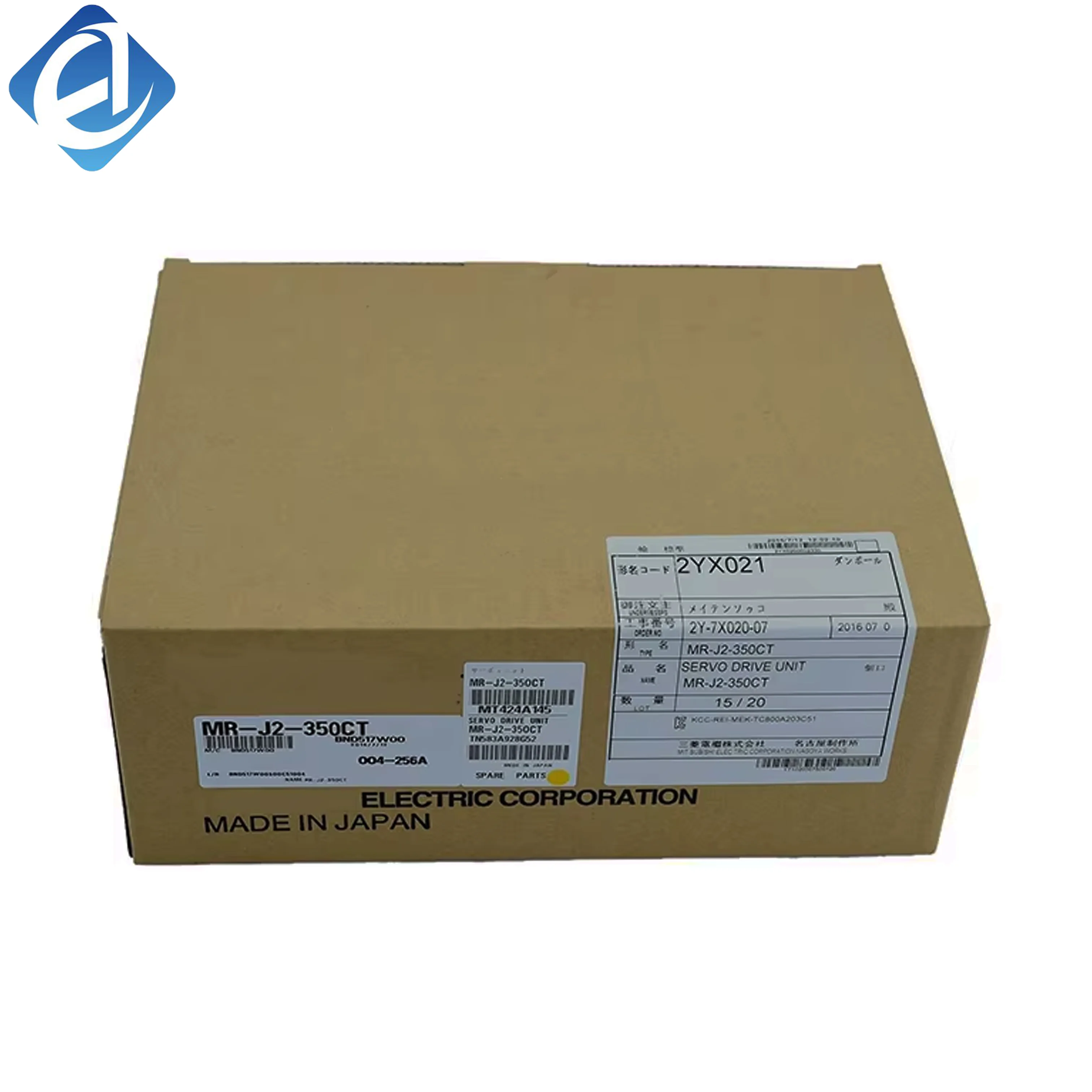 Jauns oriģināls servo vadības modulis MR-J2-350CT no MR‑J2 sērijas, augstas jaudas, ātra reakcija un lielas slodzes darbības spēja, piemērots CNC mašīnu rīku un liela mēroga automatizācijas iekārtu kustības vadībai.