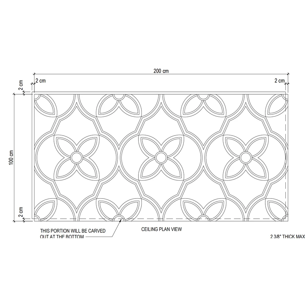 High Quality CNC  Machine Carved Custom Made Painted MDF Ceiling