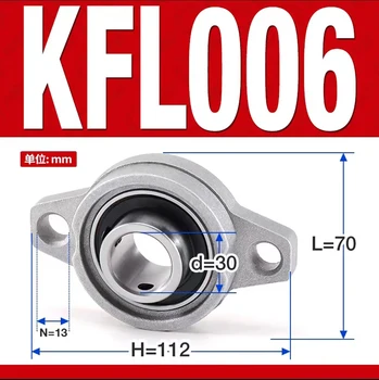 Flanschlager KFL001 Aus Zinklegierung – Selbstausrichtend, 12 Mm Bohrung, 2 Stellschrauben, Für Fördertechnik