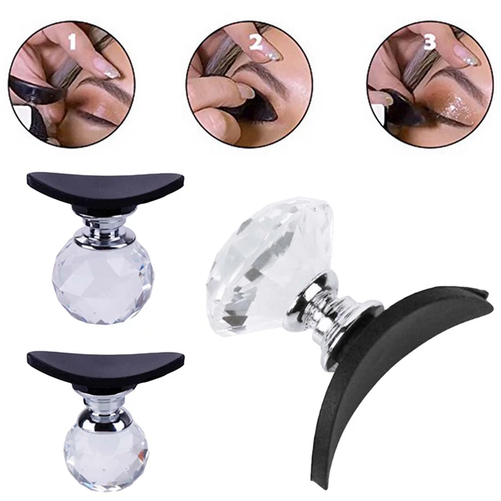 Ленивый штамп для теней с прозрачной шариковой ручкой, силиконовый аппликатор для теней для век, косметический инструмент для нанесения теней