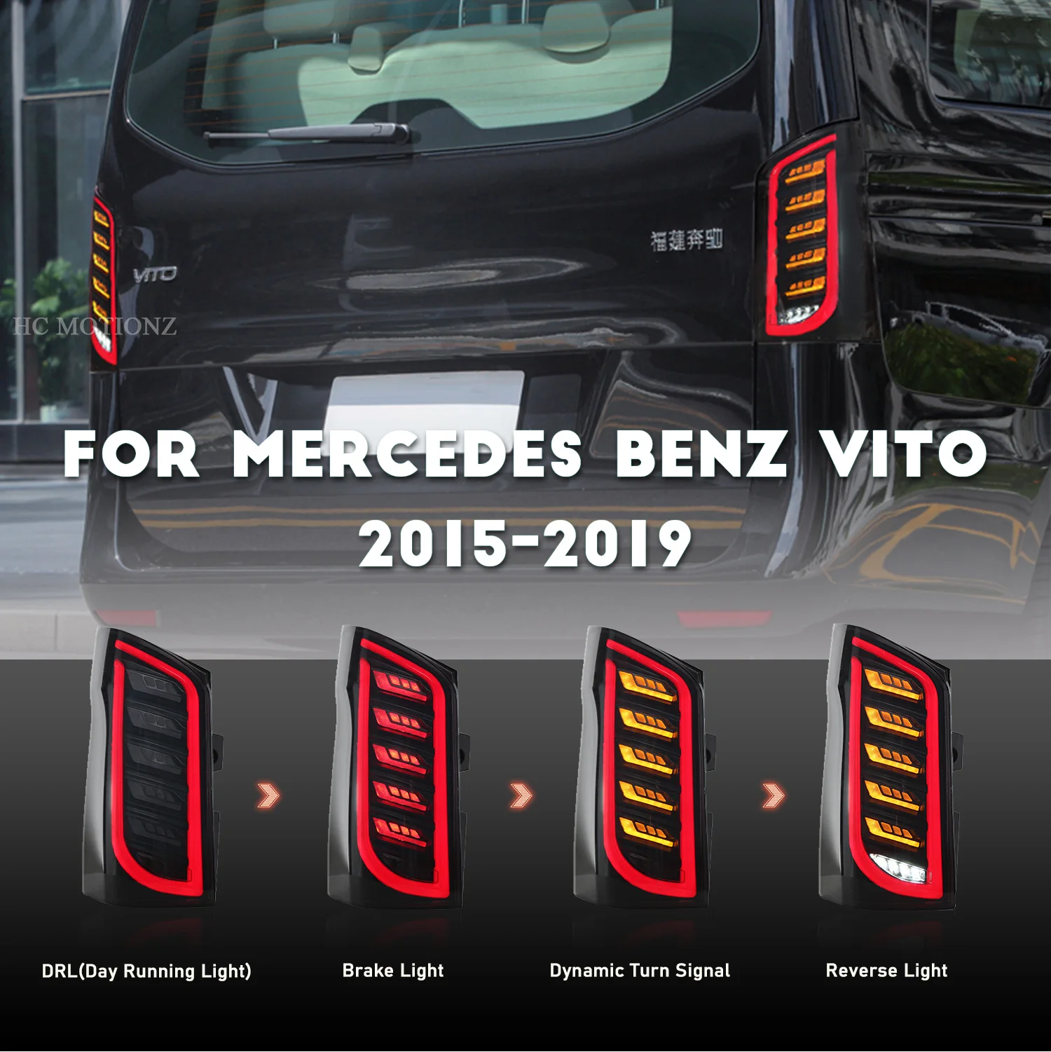 Mercedes W221 LED achterlicht units Red White online bestellen
