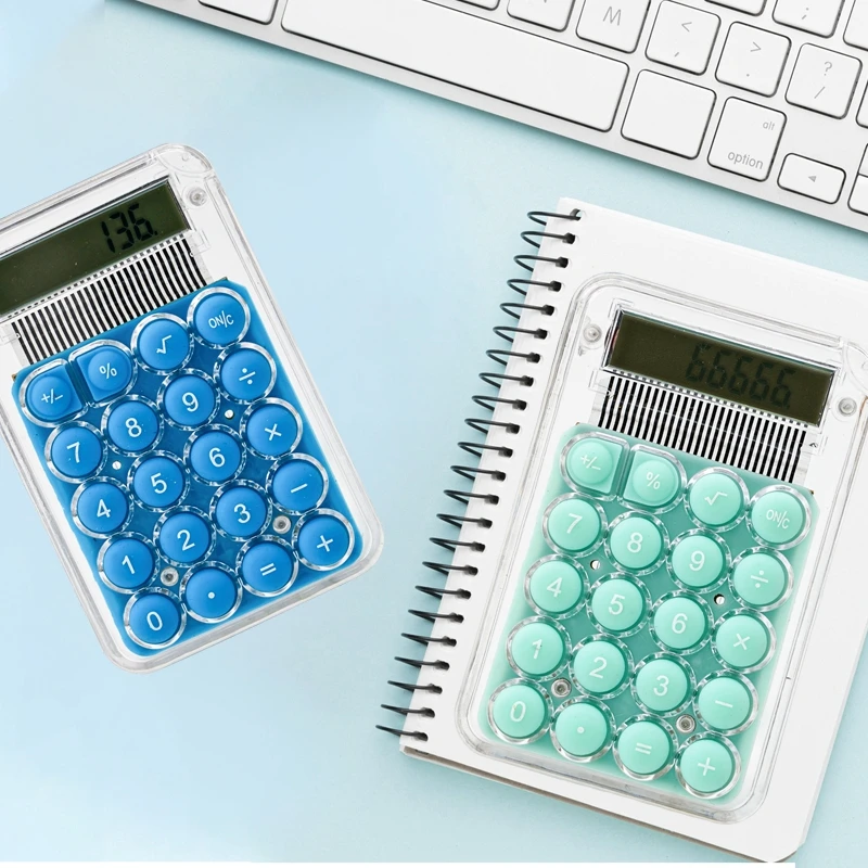 Wholesale Transparent Candy Fashion Mini Portable Small Calculator Portable Office Primary School Student Calculator