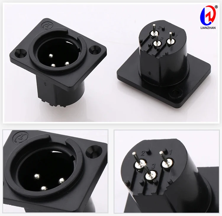 Xlr 3 Pin Male Panel Mount Connector Audio Microphone 3 Pin Xlr Connector Buy Xlr Connector 8123