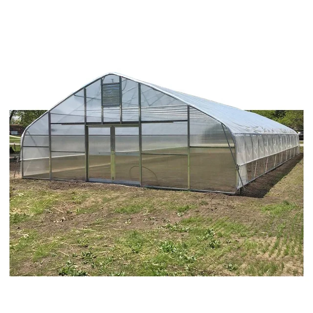 High Strength Commercial Agricultural and Farm Poly Tunnel Green House Plastic Film Cultivation Shed Tomato Greenhouse for Sale