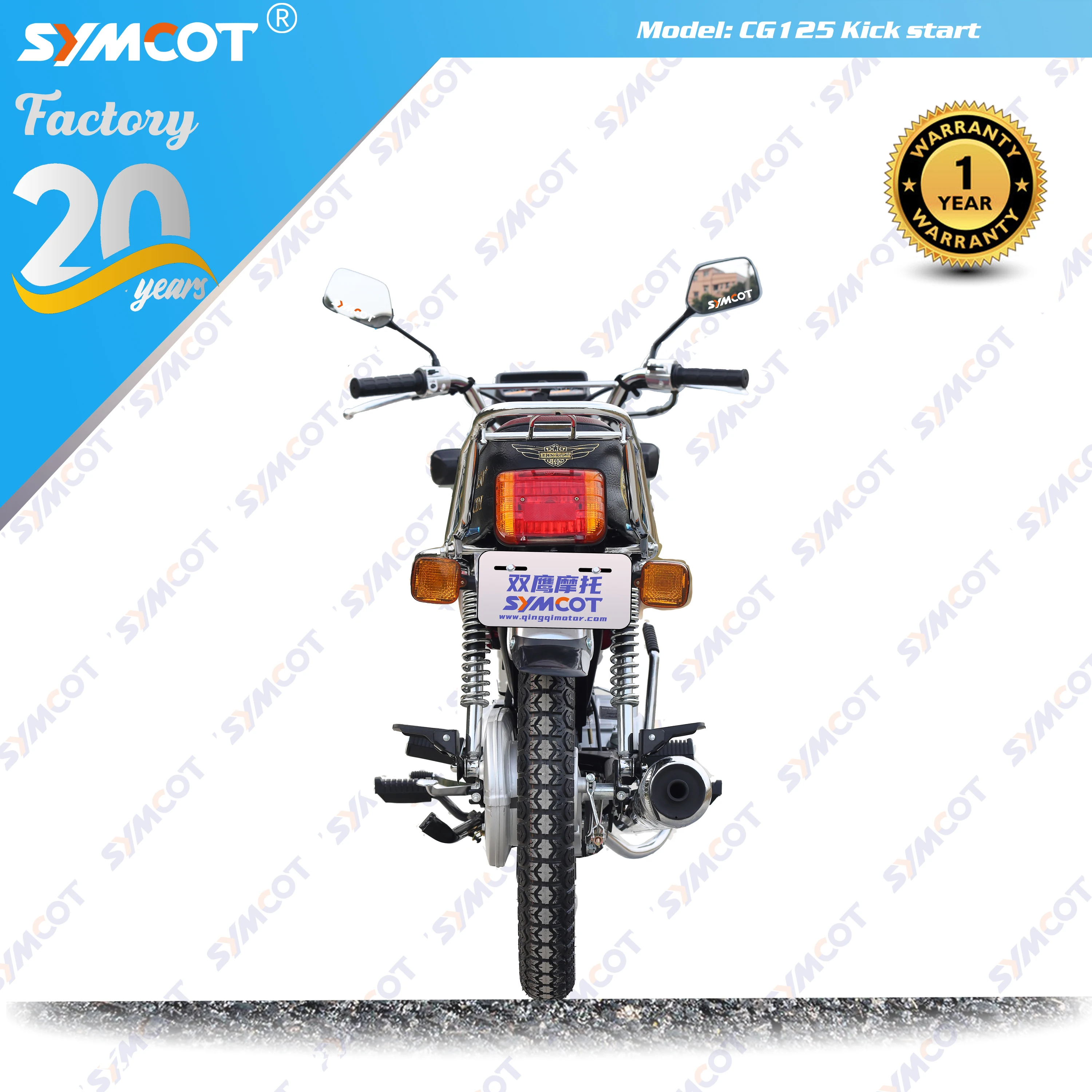 Kick Start CG125 Model 50CC/125CC/100CC/120CC Street Motorcycle with 72 Spoke Wheel for Iraq Market