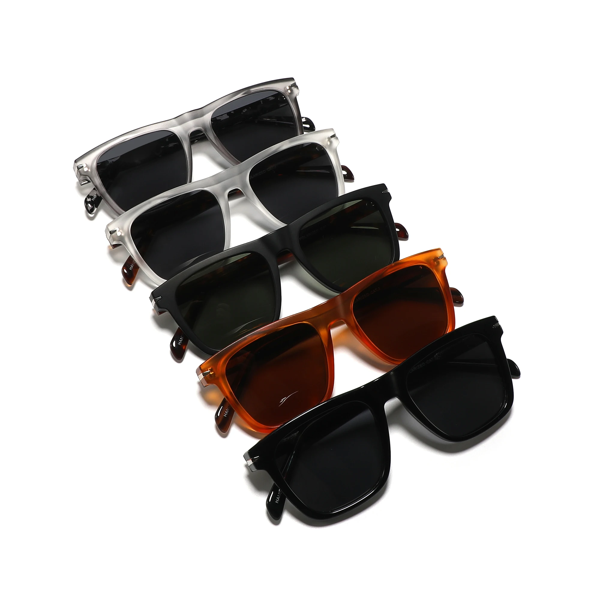 Conchen Ready Stock Square TR90 Frame Sunglasses Acetate TAC Polarized Men Women Sunglasses 2023