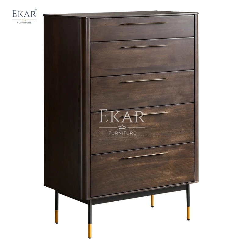 New design modern bedroom black chest of drawers