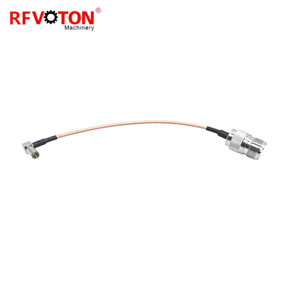 Manufacturer Supply Customizable UHF Female Jack to Motorola Right Angle 90 Degree Rg316 Jumper Cable Assembly Pigtail Rohs
