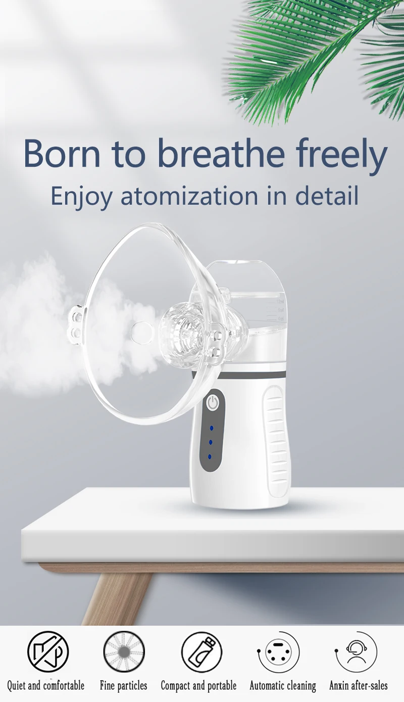 Removable Battery Ultrasonic Inhalers Nebulizador For Breathing ...