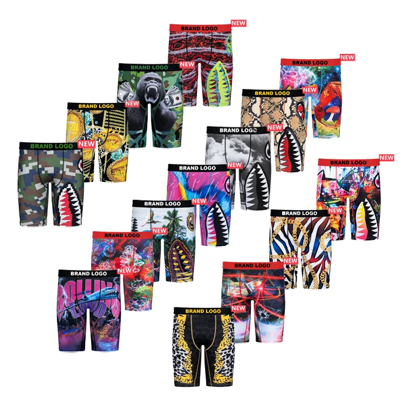 Digital 3D Printed Designer Graphic Ethikaed Underpants Tight Shorts Polyester Spandex Ethikaes Underwear Men Boxer Briefs