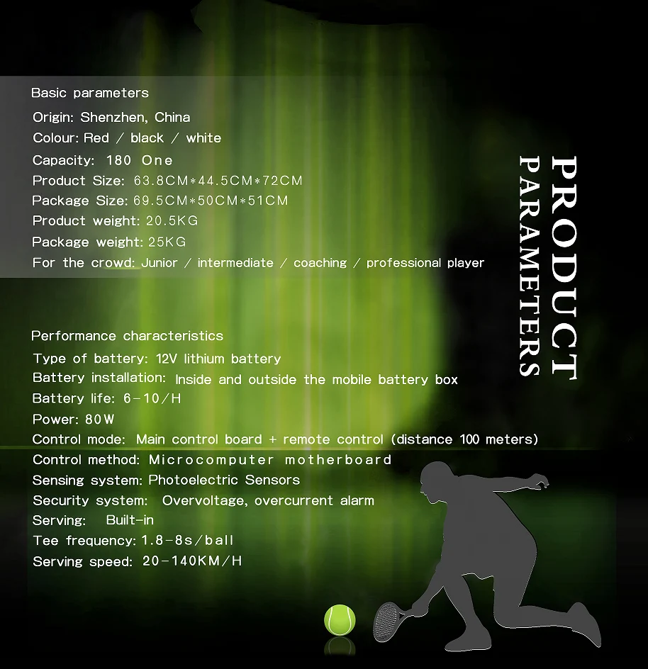 2021 New Gls1702 Tennis Ball Throwing Shots Launcher Machine With