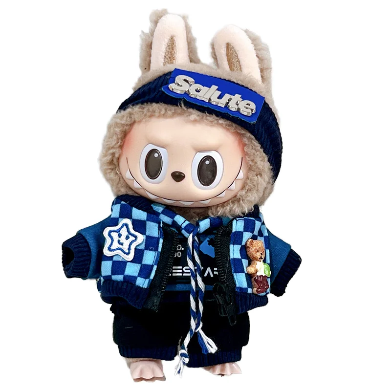 17cm Labubu Pop Mart Time for Chill Toy Cloth Labubu Macaron