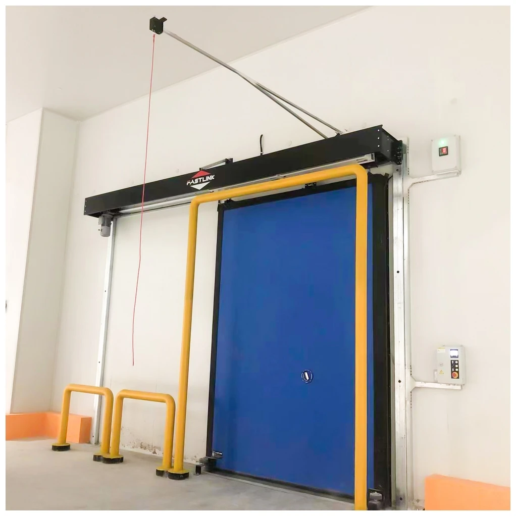 Fastlinknew Product Industrial Customized Elastic Panel Fast Closing Single Sliding Door Cold Storage High Speed Sliding Doors