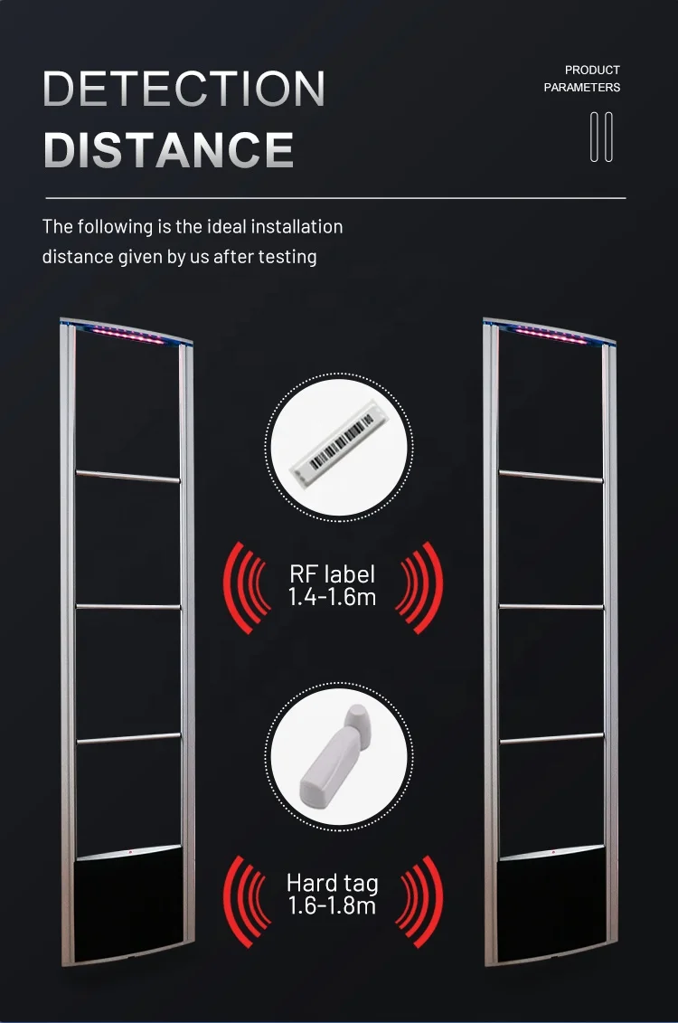 DRAGON GUARD RS5008 EAS Anti Theft System Alarm Security 8.2MHZ Security Alarm Gate EAS Antenna EAS System for Retail Store