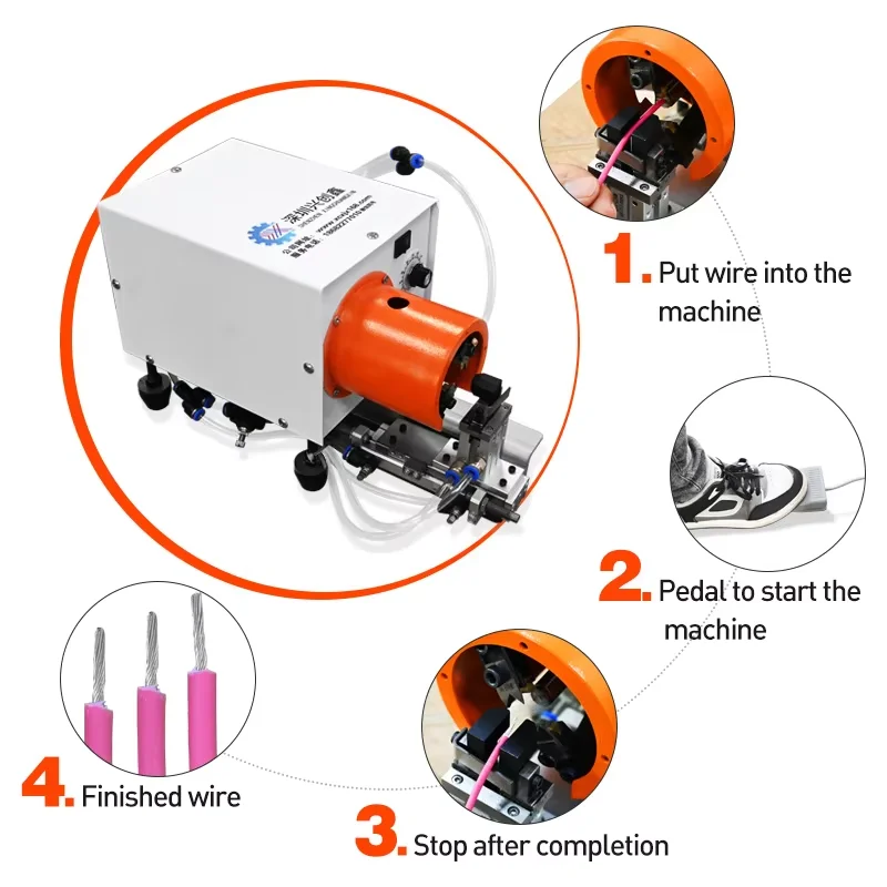 Electric Automatic Wire Cable Processing Equipment Cutting Peeling ...