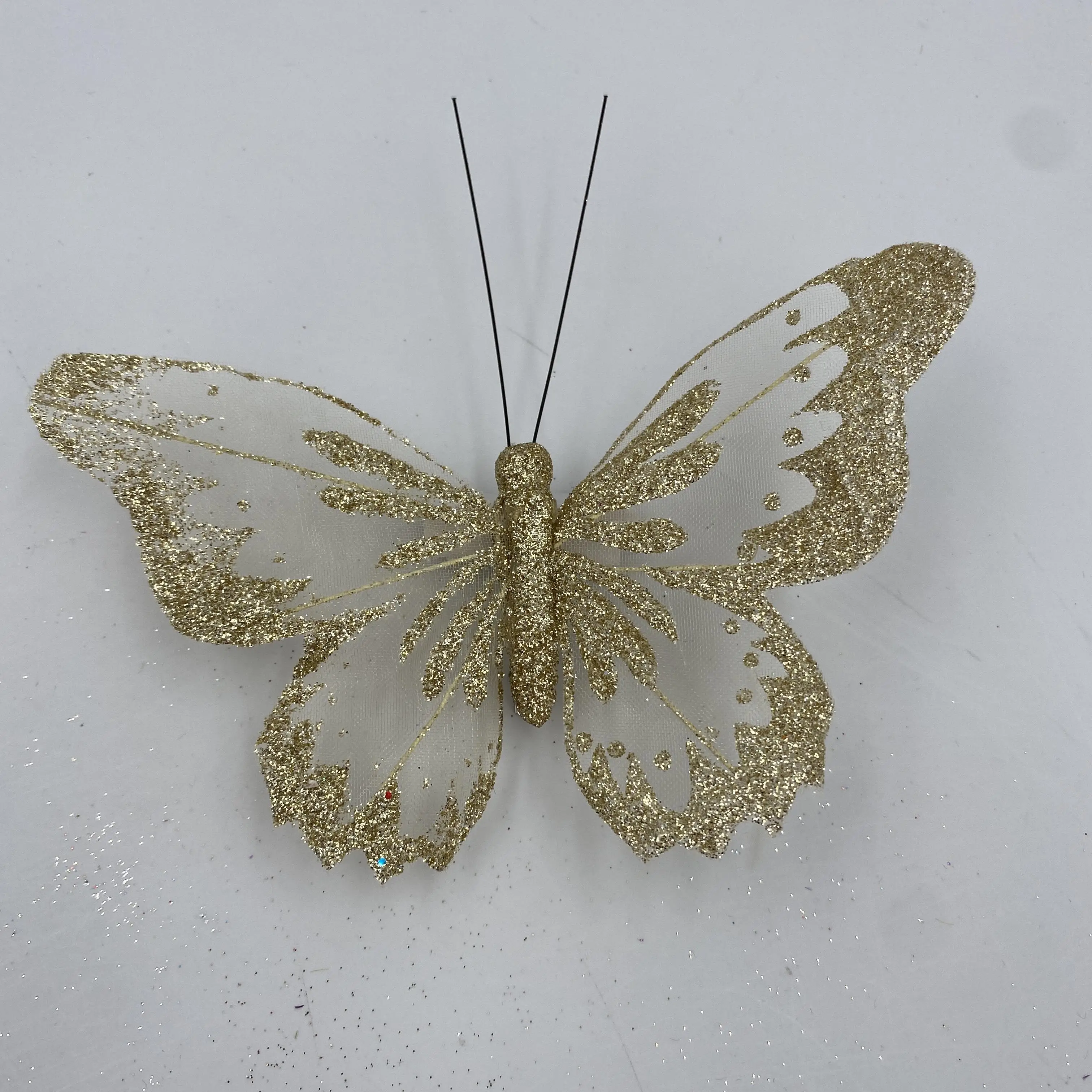 Blue Gradient Butterfly With Clip for Wedding Multi Color Butterflies Festival Decoration Wholesale