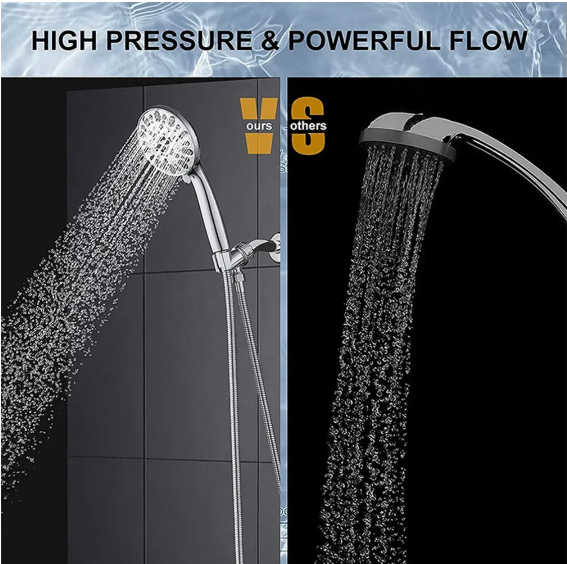 Usa Online Handheld Shower Head Set High Pressure 8 Settings Modes