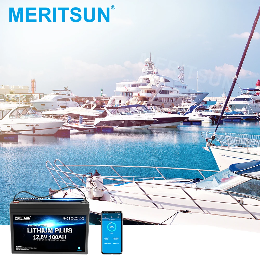 Deep Cycle Lithium Titanate Battery Solar Energy Storage 12v 100ah Meritsun Lifepo4 Battery