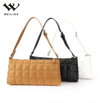 PU Leather Handbags Fashion Women Cosmetic Hand Bags Armpit Bag Designer Famous Brand Ladies