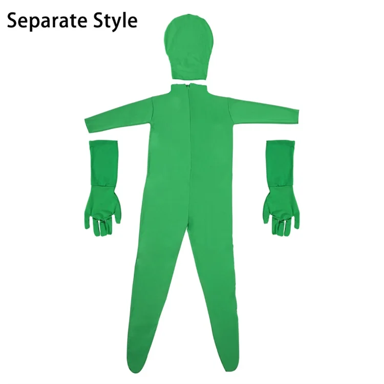 Chromakey Green Bodysuit for Invisible Effects Made of Paper for Green Screen Photography and Photo Video Backgrounds