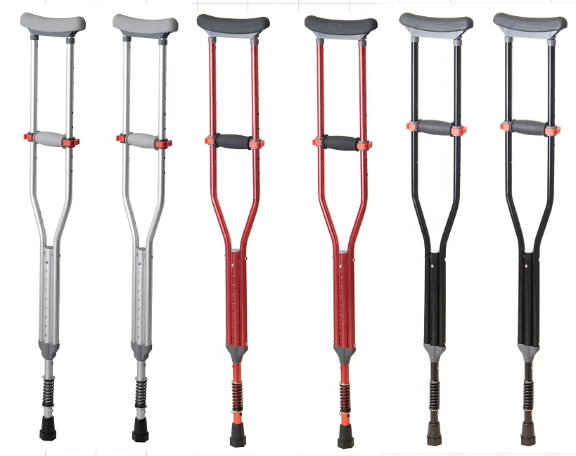 Comfortable Grip and Support walk free knee crutch shock absorbing aluminum crutches stool for Injured people