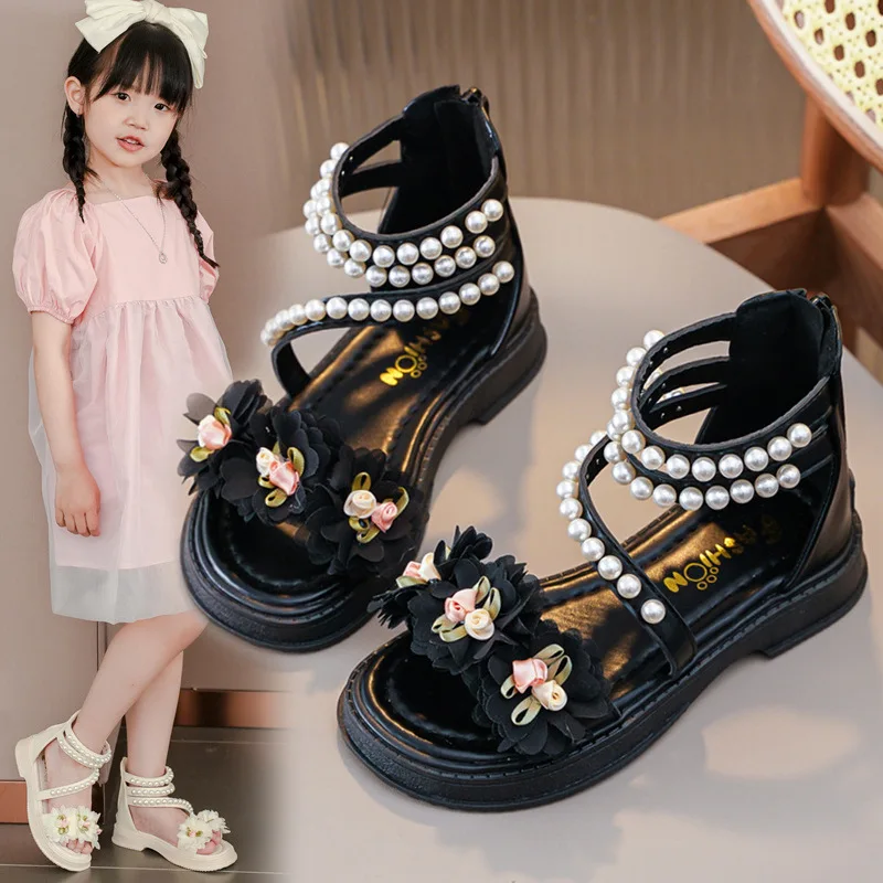 2023 Summer Girls Pearl Sandals Soft Bottom, Non Slip, High Heeled, Bow  Detail Middle To Big Boys And Girls Princess Shoes AA230518 From  Catherine006, $25.5 | DHgate.Com