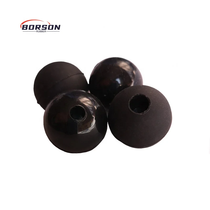 25 mm Customized  Rubber Ball with Hole Silicone Drum Mallet/beater Balls Customize NBR Epdm 30MM Natural Balls With Half Hole