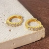 18K gold plated White Stone