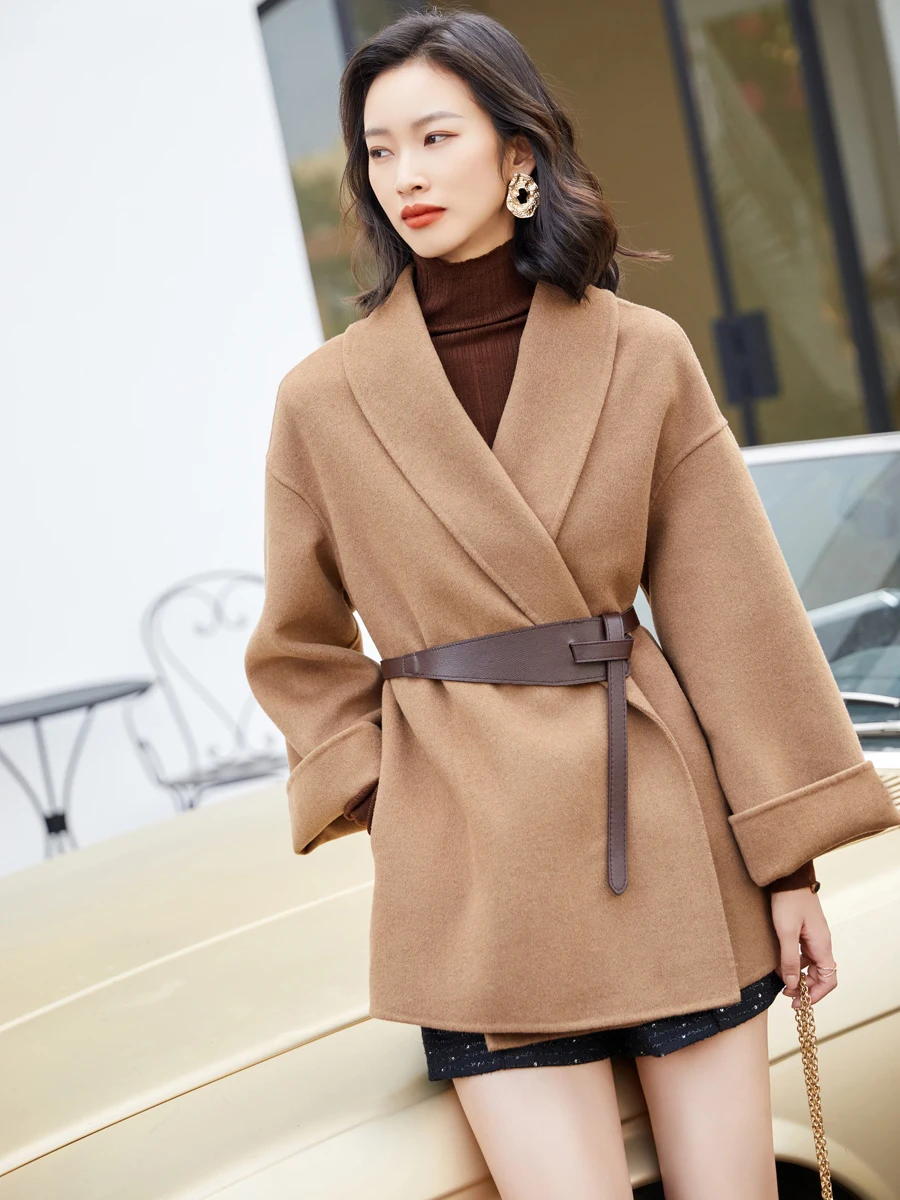 Gabardina De Lana Con Cinturón Para Mujer,Cx-g-t-40b De Moda De Cachemira -  Buy Abajo De La Chaqueta,Capucha De Piel Chaqueta,Mujer Collar De Piel De  Mapache Abrigo Product on Alibaba.com