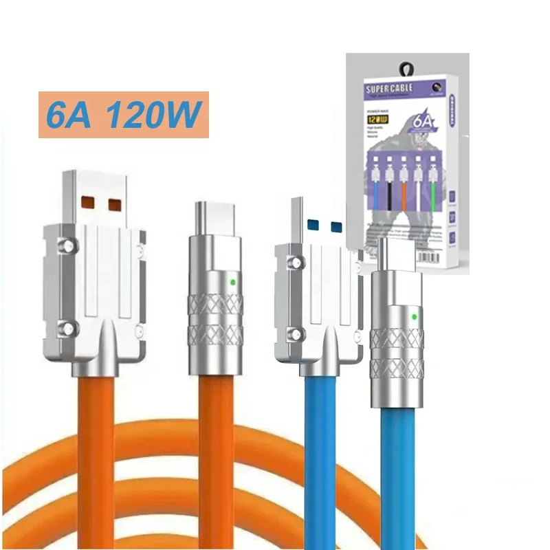 Customize 1M 2M 3 Meter 6A 66W 120W Usb A To Type C UsbC Micro