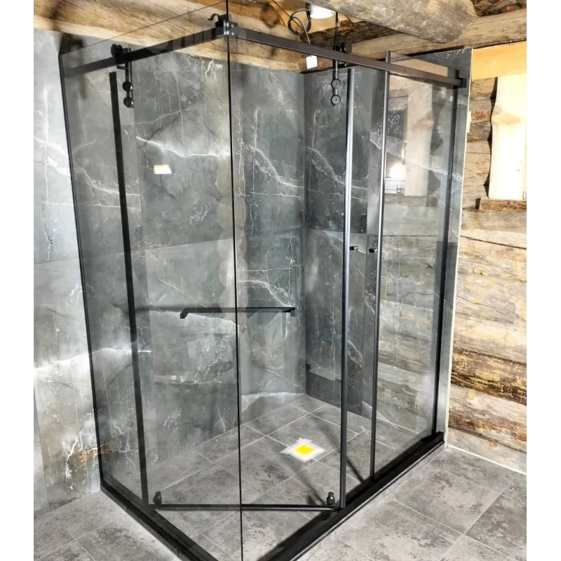 L Shape Shower Door Sliding System Small Shower Enclosure Hardware Kits Box Moove