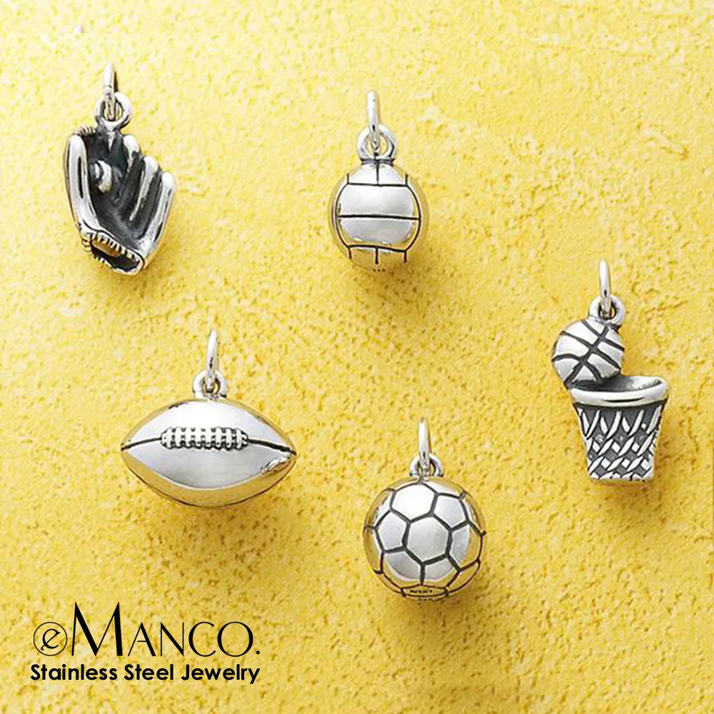 EManco Christmas Snowflake Bell Themed Electroplated Titanium Pendant Jewelry Accessories Literary Retro Style 12mm Size