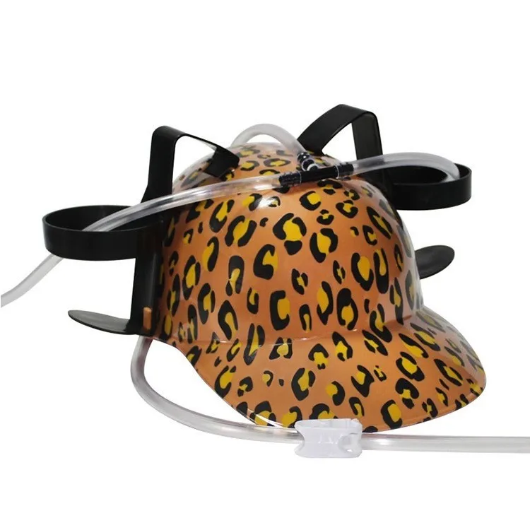 Индивидуальный логотип спортивной команды подарок для любителей футбола Веселый питьевый шлем регулируемый Питьевая шляпа пивная Кепка с соломинкой