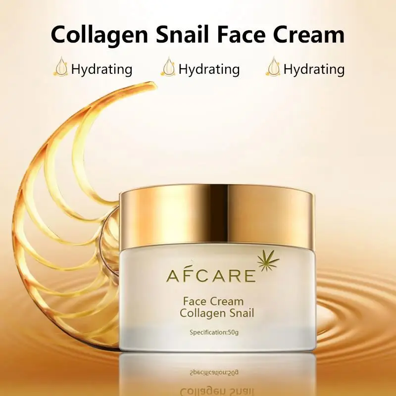High Review Moisturizing Face Cream Anti Aging Natural Organic Collagen Snail Whitening Face Cream OEM