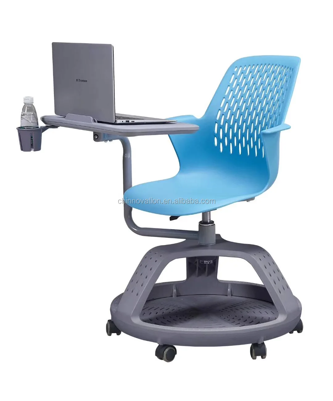 Plastic Ergonomic Classroom Chair With Personal Worksurface