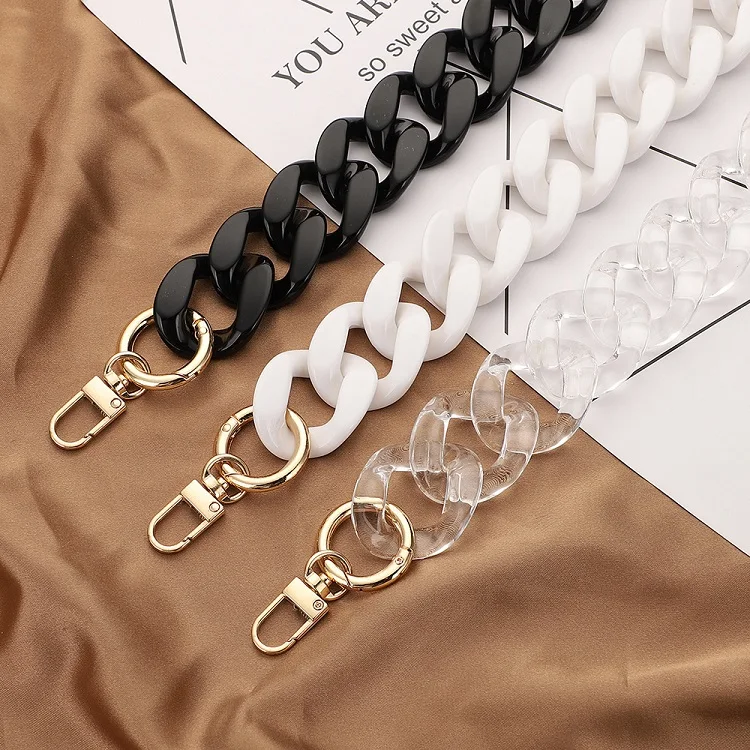 YN Wide Chain with Carabiner for the Mobile Phone Case Bag Chain Strap Acrylic Purse Chain Bag Handle Bag Strap Replacement