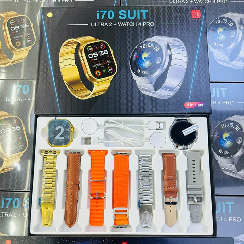I70 Smartwatch Suit Large Screen Ultra 2 Watch Round Watch 4 Pro Smart ...
