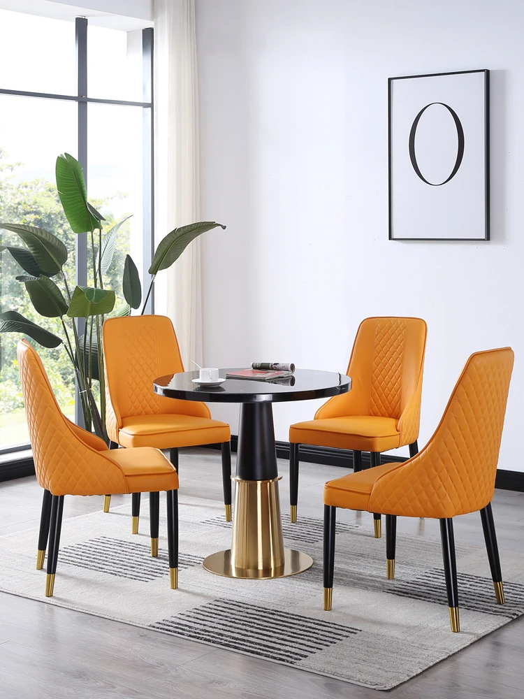 Postmodern Luxury Hotel Banquet Hall Chair Modern Leather Single Dining