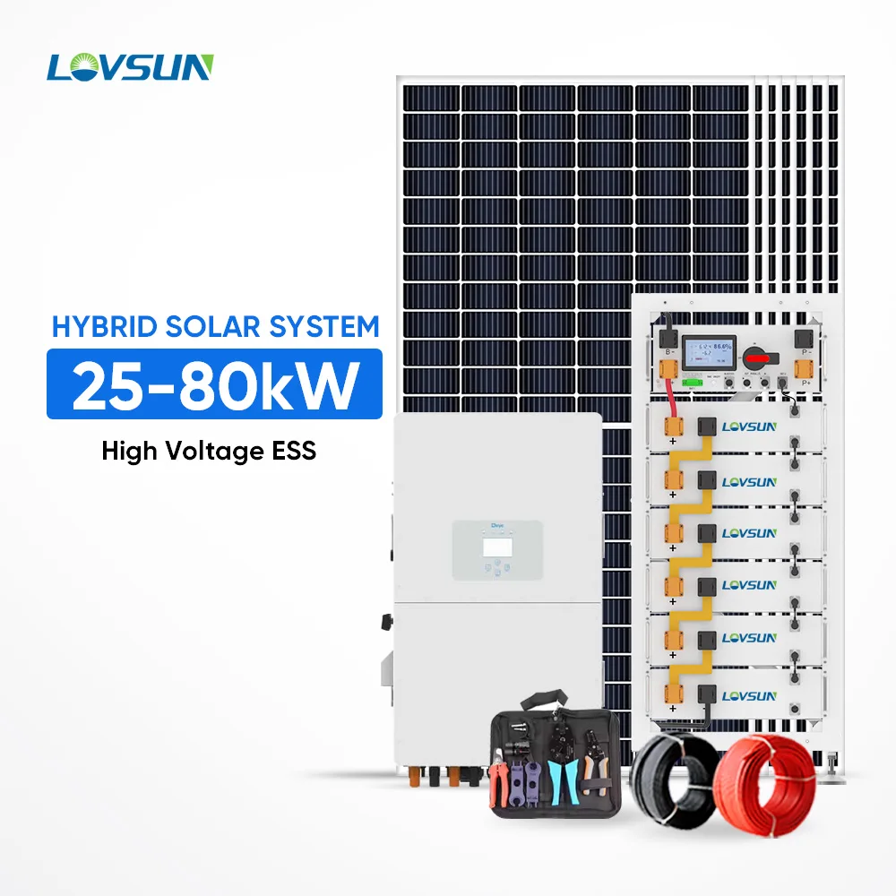 Hybrid Solar Energy System 5Kw 20Kw 30Kw Solar Power Hybrid System With Battery Energy Storage System All In One