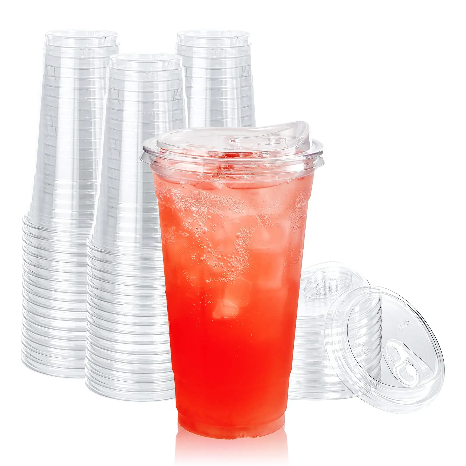 9oz 12oz 16oz 20oz 24oz 32 Oz Disposable PET Plastic Clear Cold Juice Cups